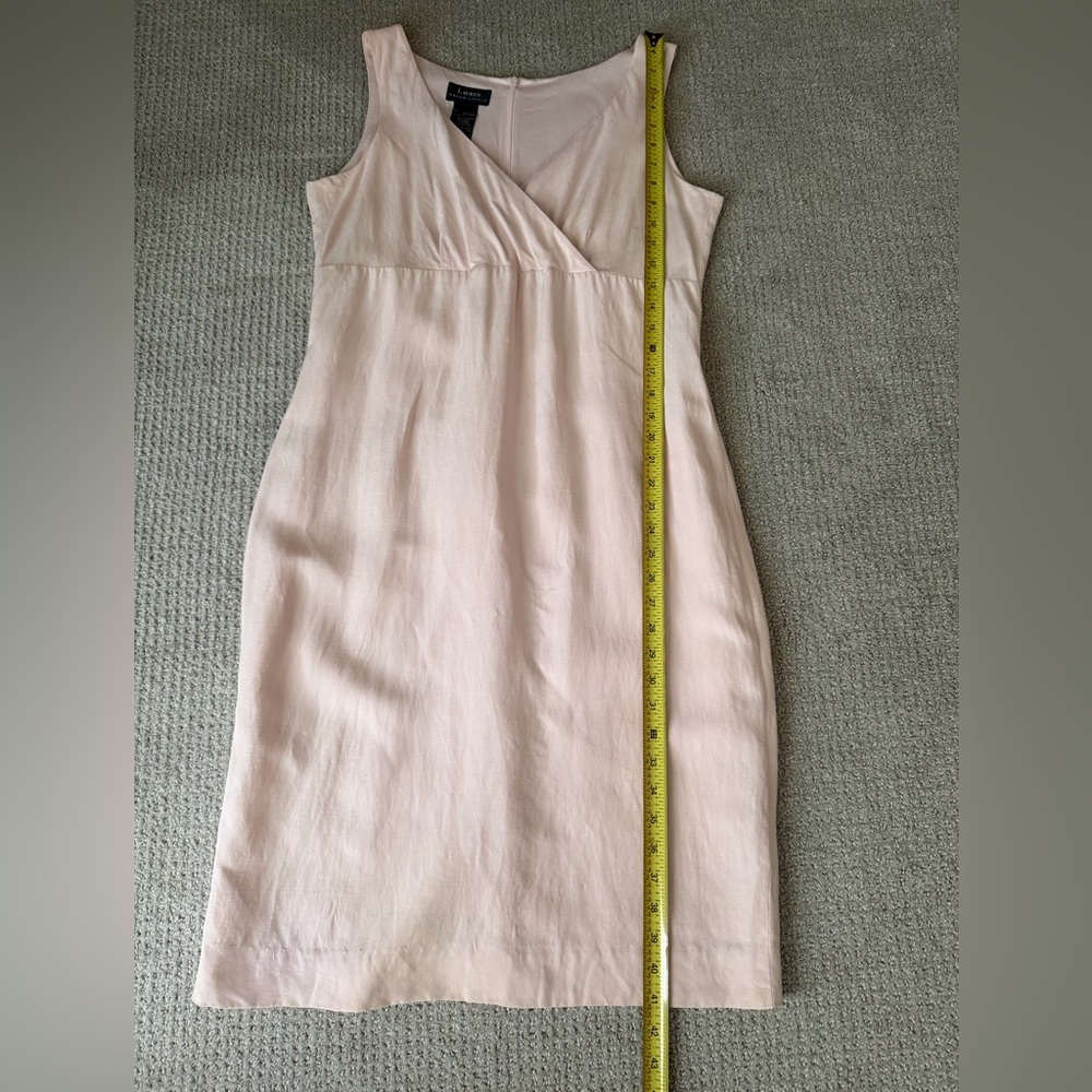 Ralph Lauren Jackie Kennedy style dress-Powder Rose- 55% Silk/Linen Blend - Picture 5 of 6